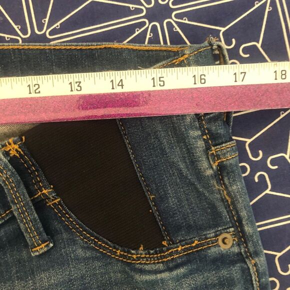 Isabel Maternity by Ingrid & Isabel Jeans Size 6 Skinny Crop Stretch Belly Panel - Picture 4 of 7